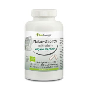 Biotraxx Natural Zeolite Clinoptilolite 180 capsules 500 mg each  microfine quality