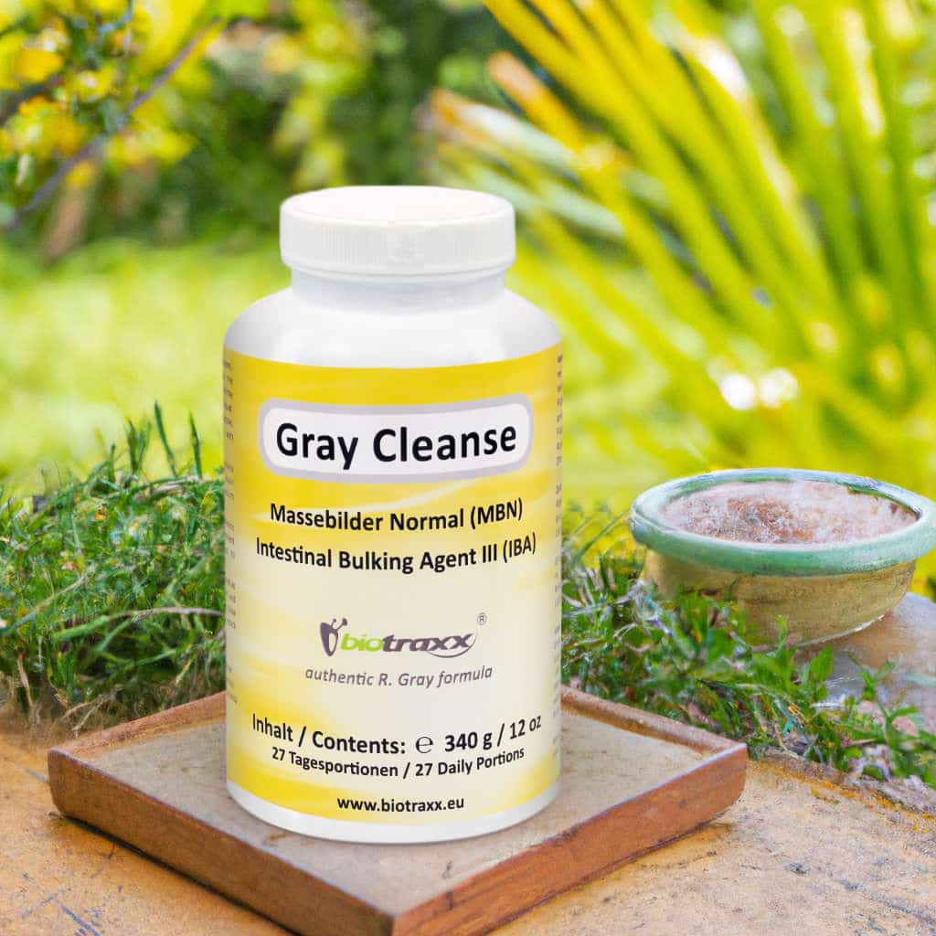 Gray Cleanse Intestinal Cleansing Bulking Agent in natural background